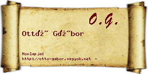 Ottó Gábor névjegykártya